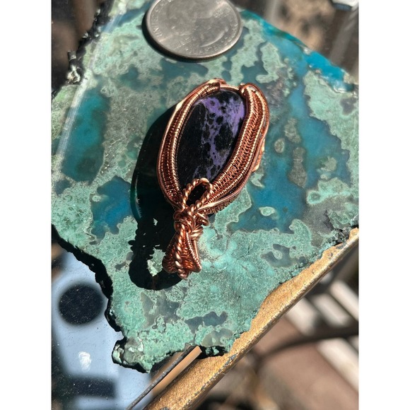 Charoite Wire Wrap Pendant - Picture 10 of 10